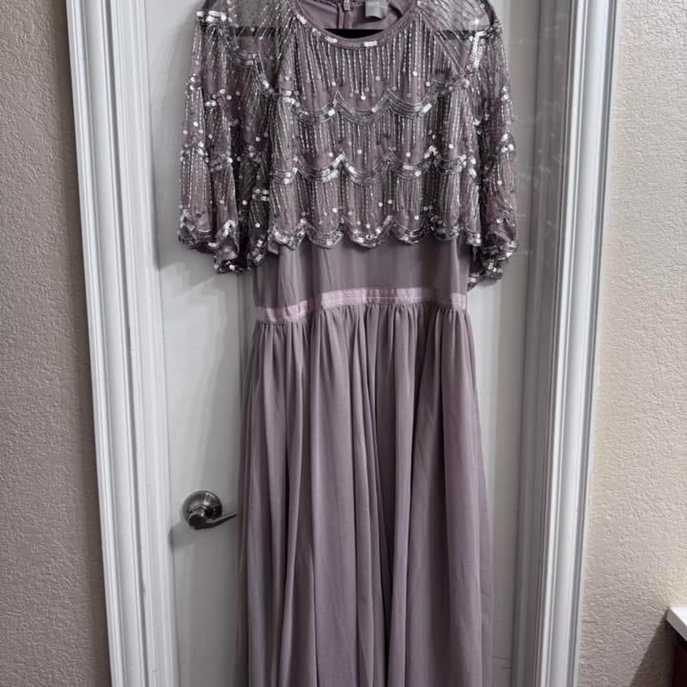 Elegant Lavender Sequin Gown